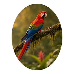 Scarlet Macaw Rear Quarter
